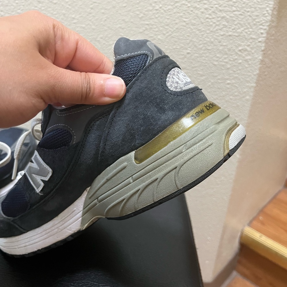 •NEW BALANCE• Mens 993 Heritage Air Force Navy Blue Grey Made In USA SIZE 9.5 4E - Picture 9 of 13